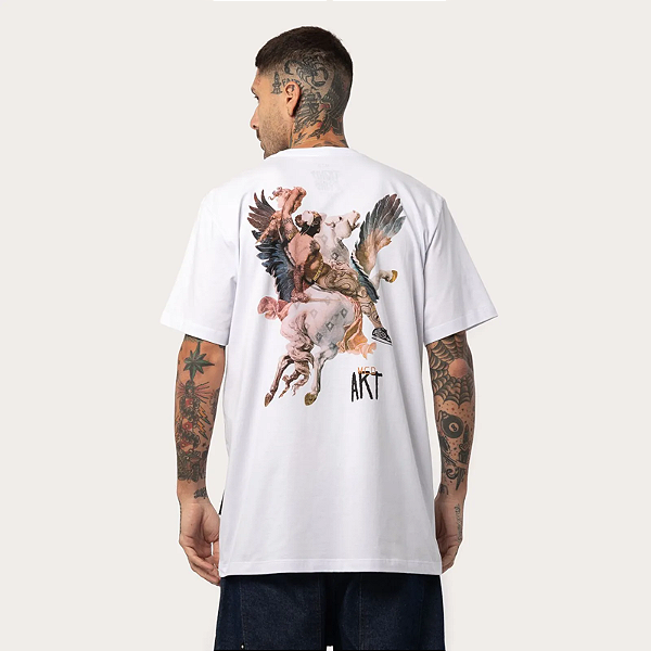Tshirt MCD Regular Pegasus Travis Bomb - Branco