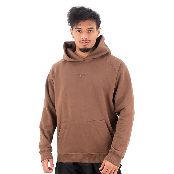 Moletom Approve Oversized Fech Monochromatic - Marrom
