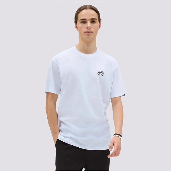 Tshirt Vans Left Chest Logo - Branco