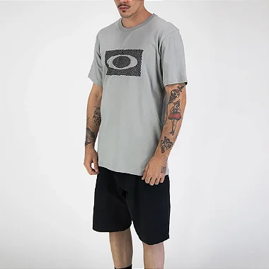Tshirt Oakley Ellipse Organic Print - Cinza