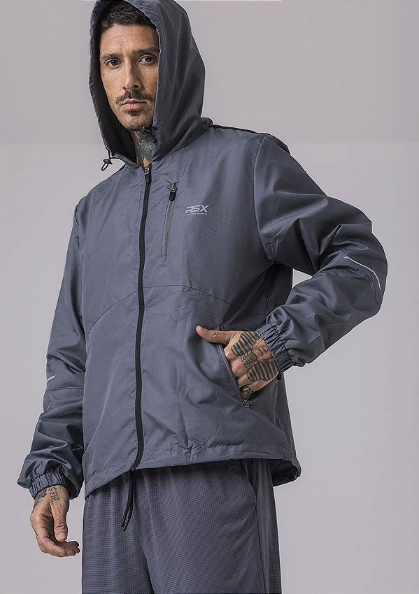 Jaqueta Rock&Soda Windbreaker RSX08 - Chumbo