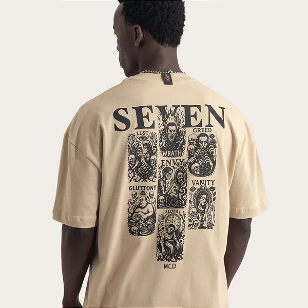 Tshirt MCD Seven Sins Boxfit - Bege