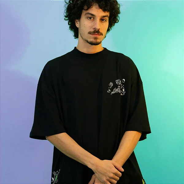 Tshirt Lost x Bob Esponja Quadrada Bubble Boxfit - Preto