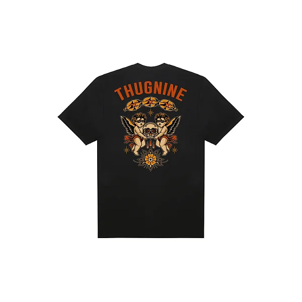 Tshirt Thug Nine Bleeding Skull - Preto