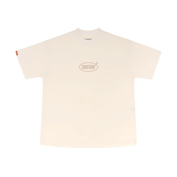 Tshirt Thug Nine Oversized Logo Elipse - Branco