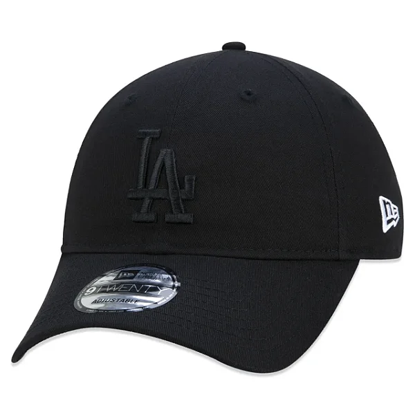 Boné 9TWENTY Los Angeles Dodgers MLB Aba Curva - Preto