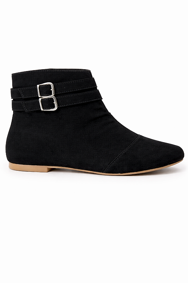 BOTA CANO CURTO FIVELA PRETA COURO NOBUCK TAMANHO ESPECIAL 41 AO 44