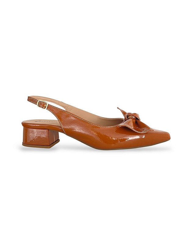 SCARPIN SLINGBACK CARAMELO 3CM  TAMANHO GRANDE