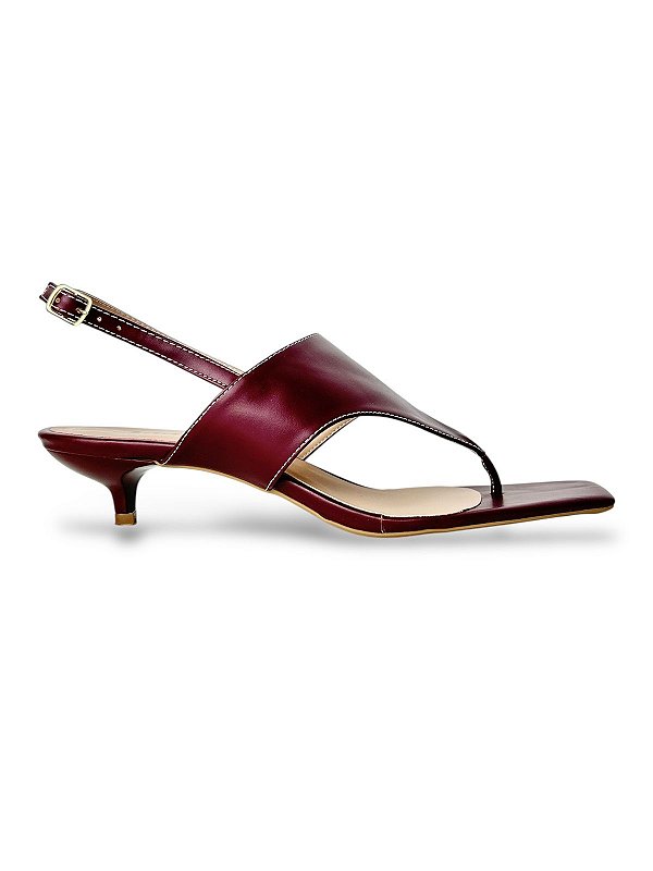 SANDÁLIA ELEGANT MARSALA SALTO 3CM