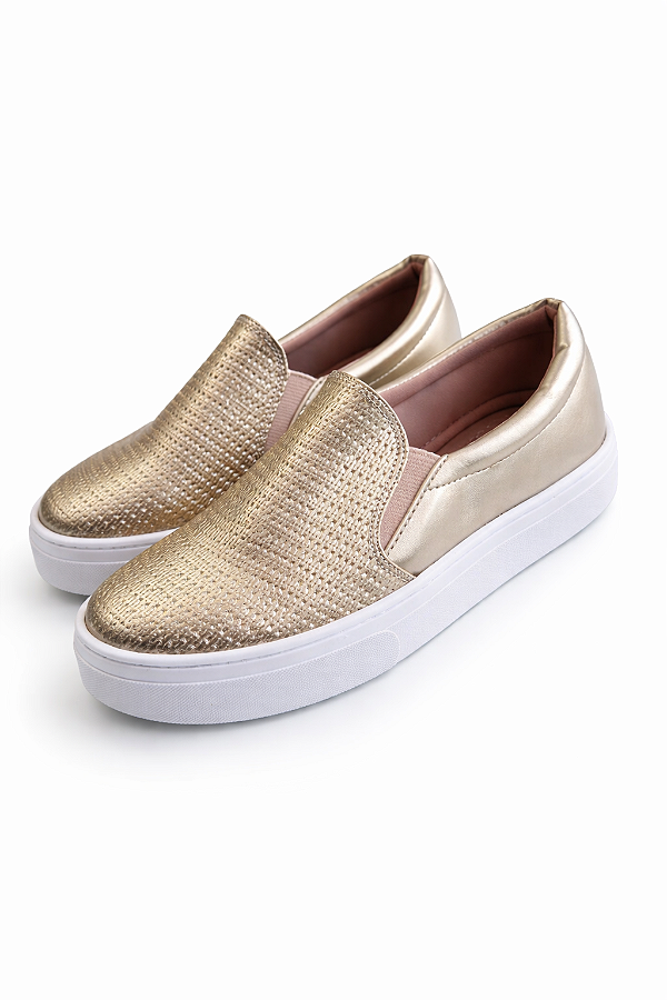 SLIP CROCO DOURADO DIA A DIA