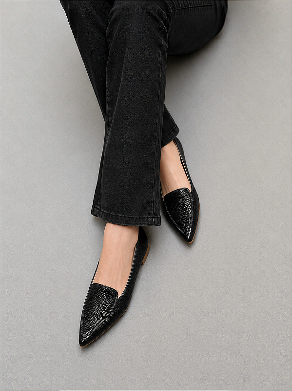 MOCASSIM CROCO PRETO