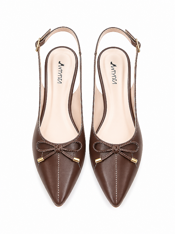 SLINGBACK MISS MARROM