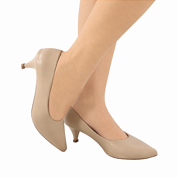 SCARPIN CLÁSSICO COGUMELO NAPA (SALTO 5CM)