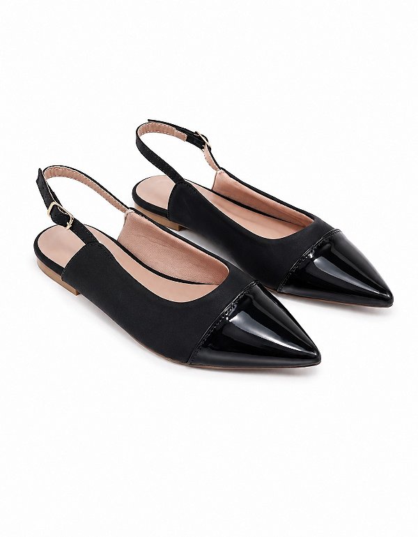 SLINGBACK LUXO PRETO TAMANHO GRANDE