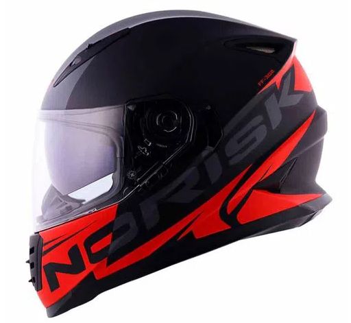 CAPACETE NORISK FF302 MANTY MATTE BLK/RED 58/M