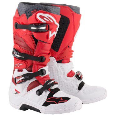 BOTA ALPINESTARS TECH 7 BRANCO VERMELHO BORGONHA 11.EAN :8033637200019