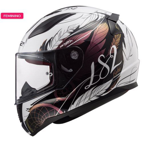 CAPACETE LS2 FF353 RAPID BOHO WHT/BLK/PINK 58/M