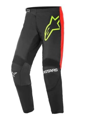CALÇA ALPINESTAR FLUID TRIPPLE 21 PRETO AMARELO FLUO VERMELHO 36  EAN :8059175291852