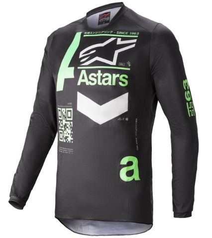 CAMISA ALPINESTAR FLUID CHASER 21 PRETO MINT XL  EAN :8059175273193
