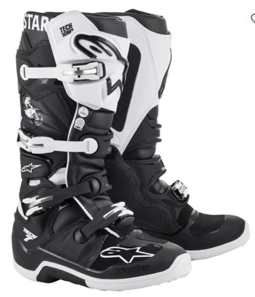 BOTA ALPINESTARS TECH 7 PRETO BRANCO 11  EAN  8059175386497