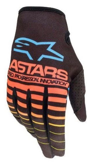 LUVA ALPINESTAR RADAR 22 PRETO AMARELO FLUO CORAL XL