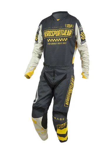 CONJUNTO ASW IMAGE KNIGHT 21 CINZA AMARELO 50/GG