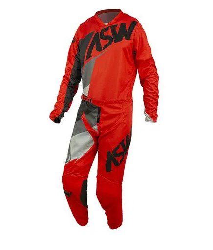 CONJUNTO ASW IMAGE FORCE 21 VERMELHO CINZA 44/G