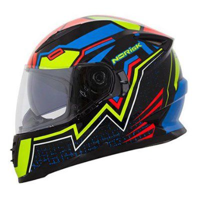 CAPACETE NORISK FF302 WIZARD BLK/BLU/RED/YELLOW 58/M