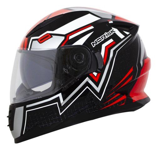 CAPACETE NORISK FF302 WIZARD BLK/RED/SIL/WHITE 60/L