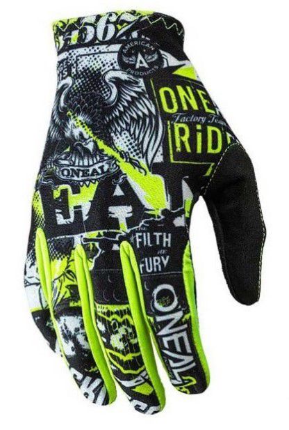 LUVA ONEAL MATRIX ATTACK BLACK/NEON YELLOW L