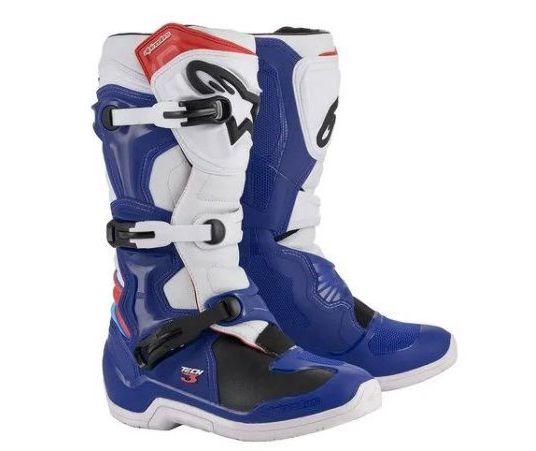 BOTA ALPINESTARS TECH 3 AZUL BRANCO VERMELHO 11.EAN  8059175088476