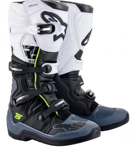 BOTA ALPINESTARS TECH 5 PRETO BRANCO PRATA 11.EAN :8059175112003