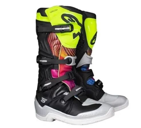 BOTA ALPINESTARS TECH 5 PRETO ROXO SWIRLS 11  EAN :8059175244933