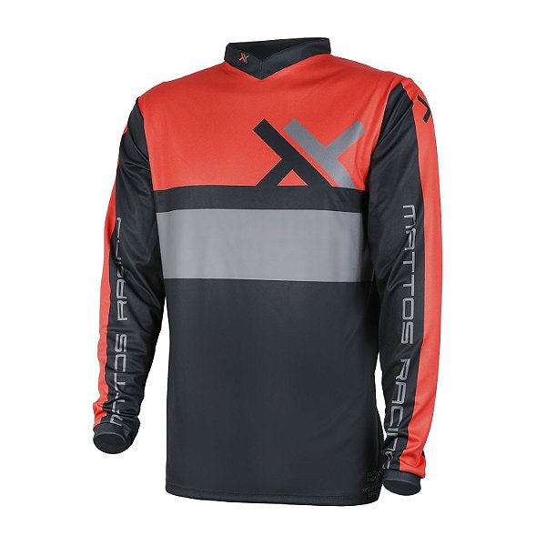 CAMISA MATTOS RACING ASSIMILATE VERMELHO/CINZA G