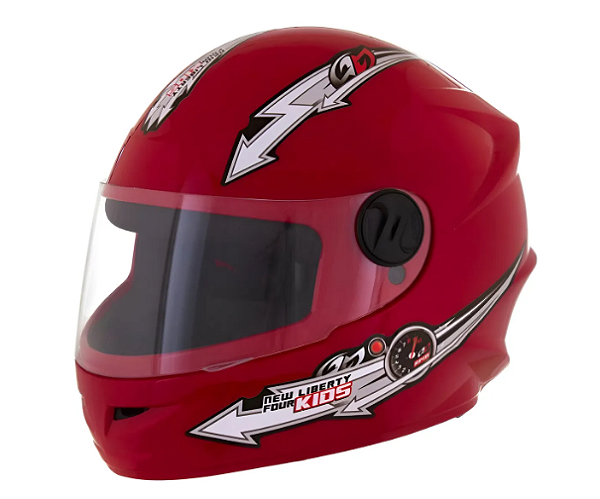 CAPACETE TORK LIBERTY FOUR KIDS VERMELHO 54