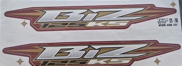 ADESIVO BIZ 125 06 KS VERMELHA