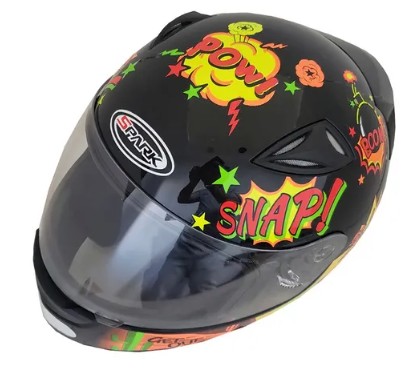 CAPACETE EBF SPARK BOMBER PRETO 60