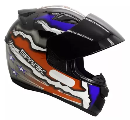 CAPACETE EBF SPARK STARS PRETO FOSCO 58