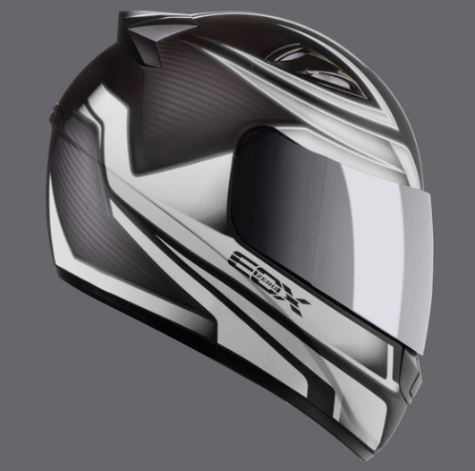 CAPACETE EBF EOX FROST PT/FOSCO/PRATA 60