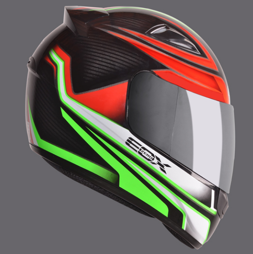 CAPACETE EBF EOX FROST PT/FOSCO/VERDE 58