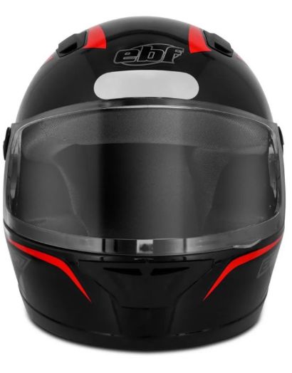 CAPACETE EBF 7 POWER PT/VERMELHO 58
