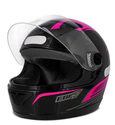 CAPACETE EBF 7 POWER PT/ROSA 56