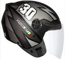 CAPACETE EBF SPARK JET 30 PTO/FOSCO/CHUMBO 60