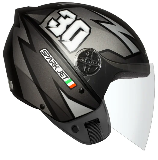 CAPACETE EBF SPARK JET 30 PTO/FOSCO/CHUMBO 56