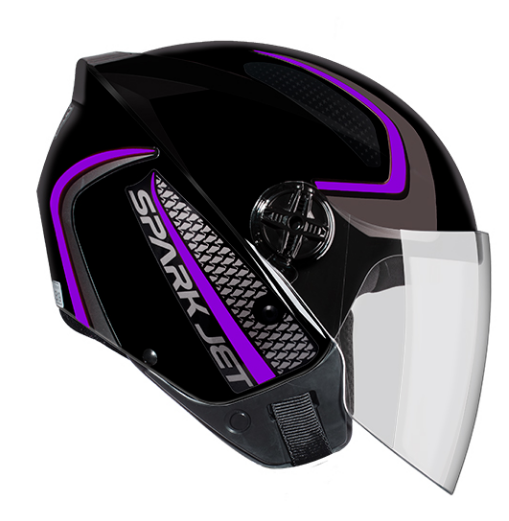 CAPACETE EBF SPARK JET SPEED PTO/LILAS 60