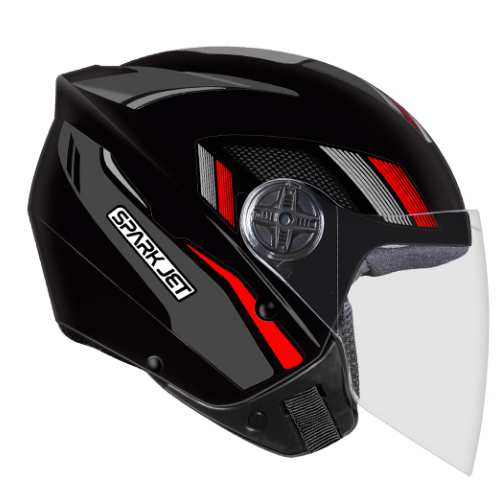 CAPACETE EBF SPARK JET STING PT/CHUMBO 56