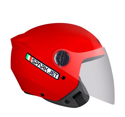 CAPACETE EBF SPARK JET SOLID VERMELHO 56