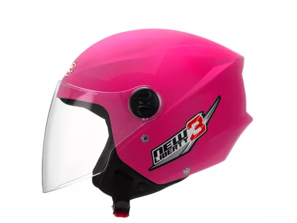 CAPACETE TORK NEW LIBERTY THREE ROSA 56
