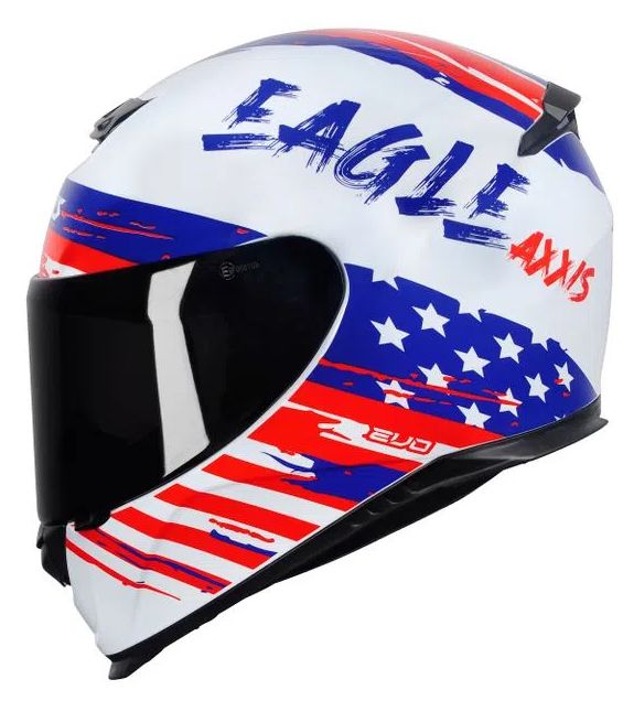 CAPACETE AXXIS EAGLE INDEPENDENCE GLOSS WHITE 60/L