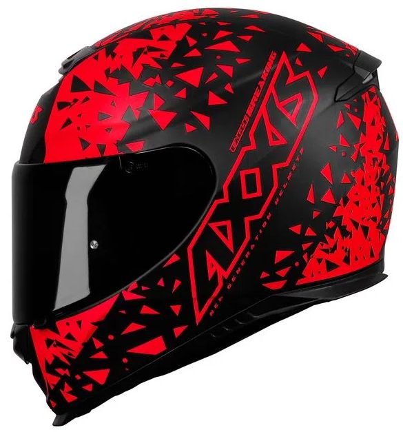 CAPACETE AXXIS EAGLE BREAKING MATT BLACK/RED 60/L